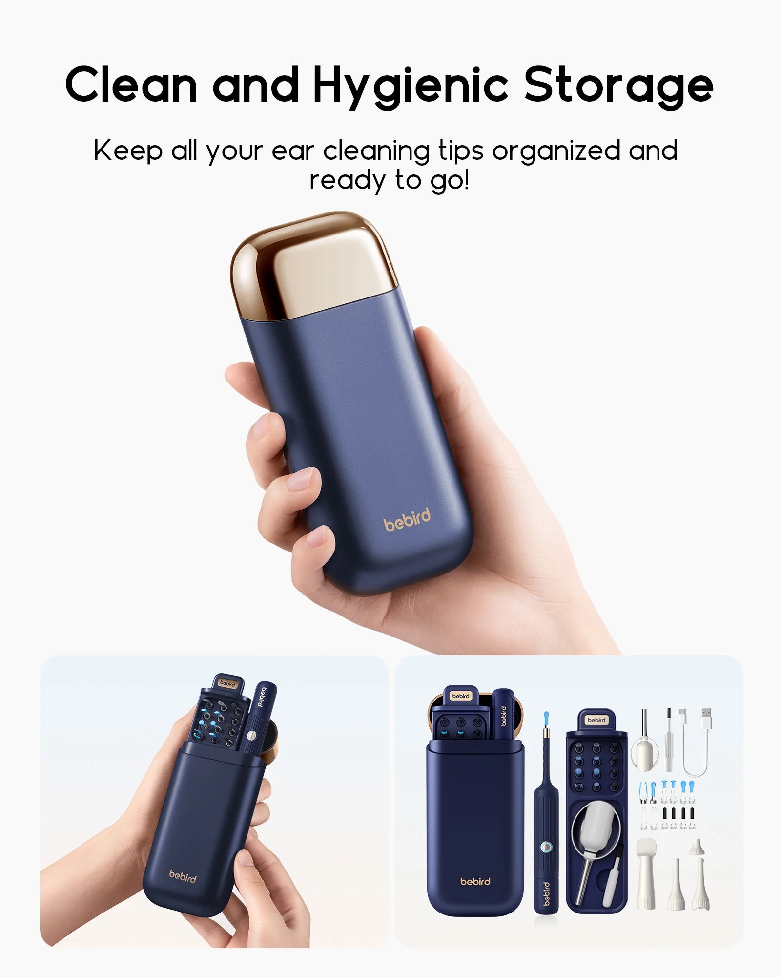 2025 New Bebird I35R Ear Cleaner EarSight  Visual Earpick Bendable HD Clipable Tweezers All-in-1 Ear Rod Wax Removal Health Kits
