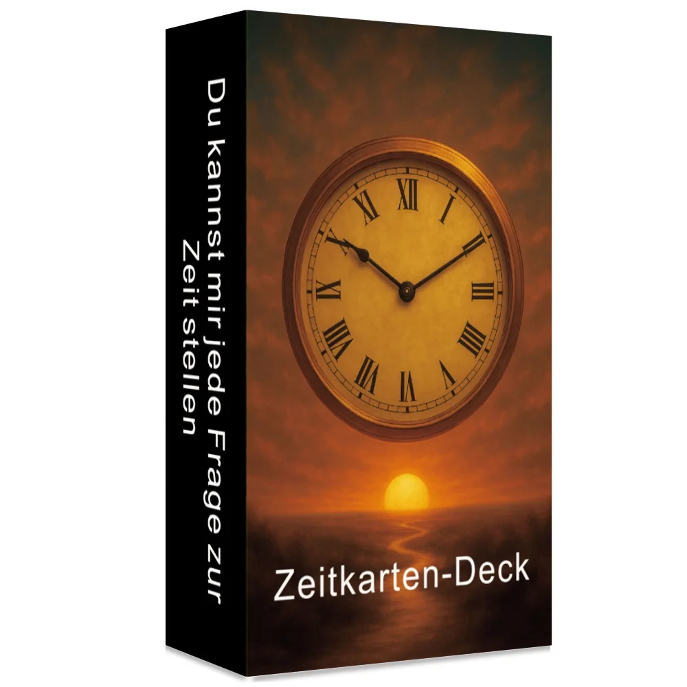 

German Timing Oracle Deck, 54 Time Prediction Cards for Energy Reading & Decision Making, Language-Specific Divination Tool