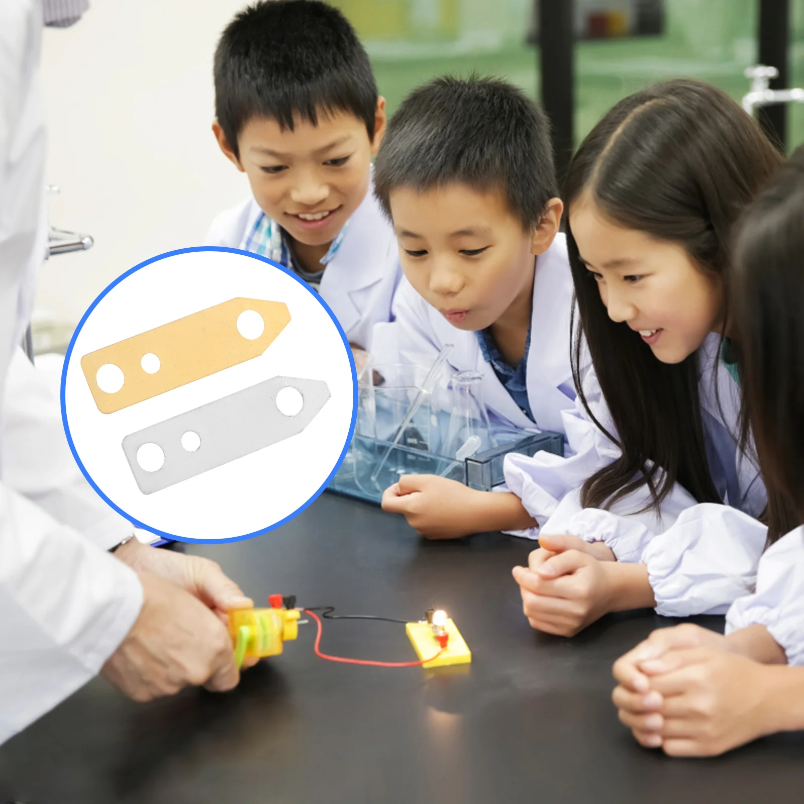 

1 set Generation Copper Zinc Electrodes Science Experiment Kit Educational Research Apparatus Electric Circuit