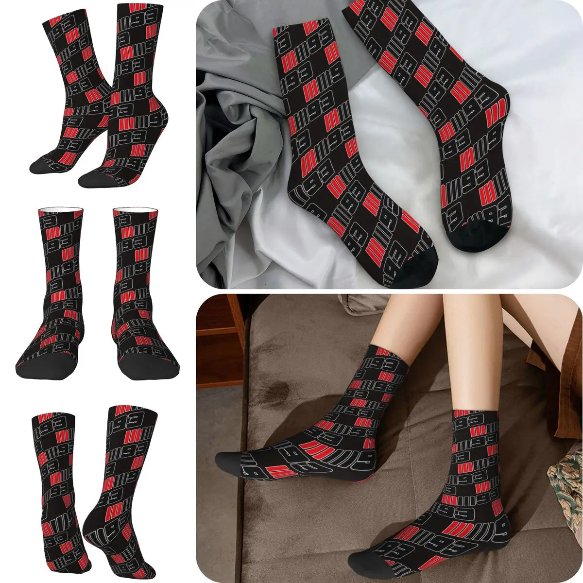 

Motorcycle Racer 93 Marquez High elasticity polyester fiber Men Women printing Socks, Applicable throughout the year Dressing