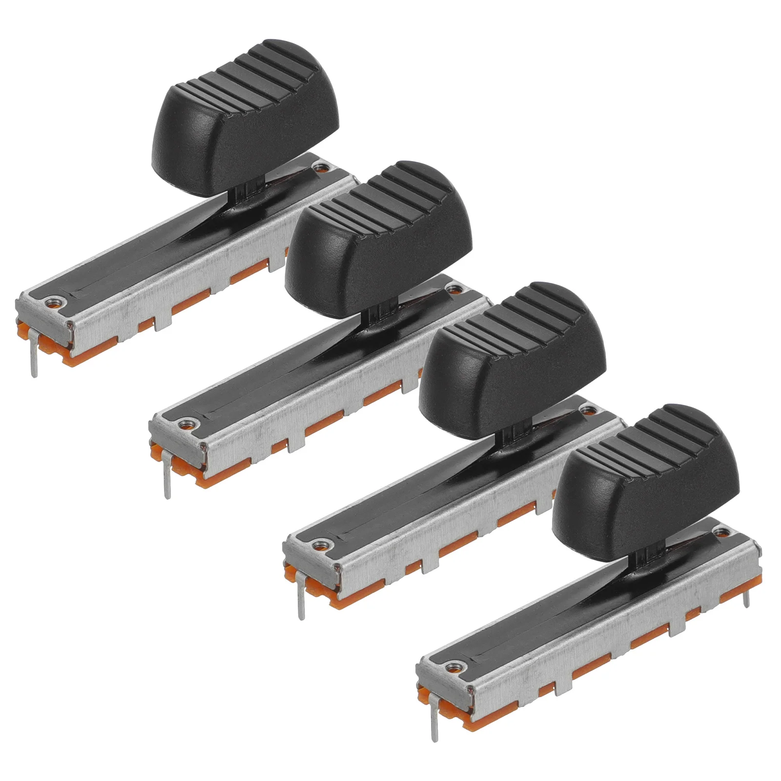 

4pcs 45Mm Sliding Potentiometer Linear Stereo Volume Switch Tuning Tool For Sound Card Mixer Console Replacement Metal