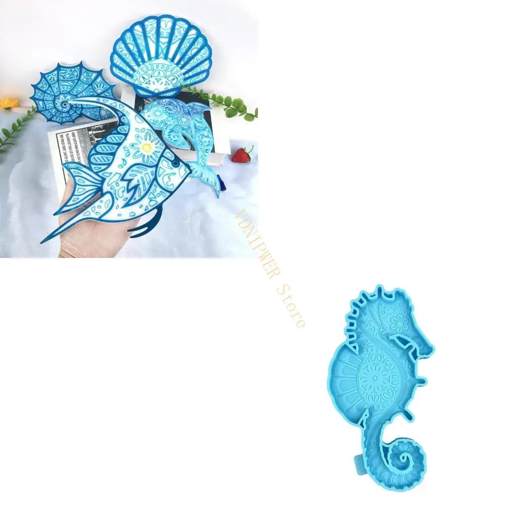 

Stereo Seahorse Epoxy Casting Mould for Wall Hanging Mount Decor DIY Crafts D08E