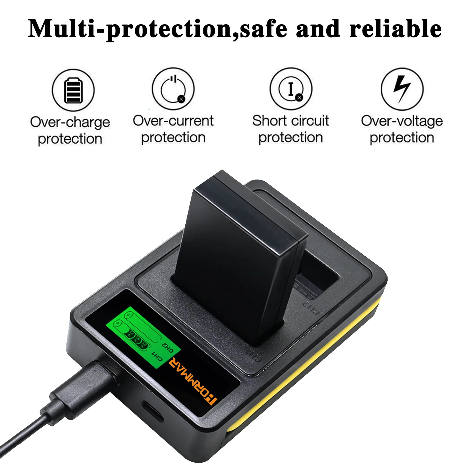 LP-E17 LP E17 Dual LED USB Battery Charger with Type C Port for Canon Cameras EOS 750D 760D T6i T6s M3 Kiss X8i 8000D