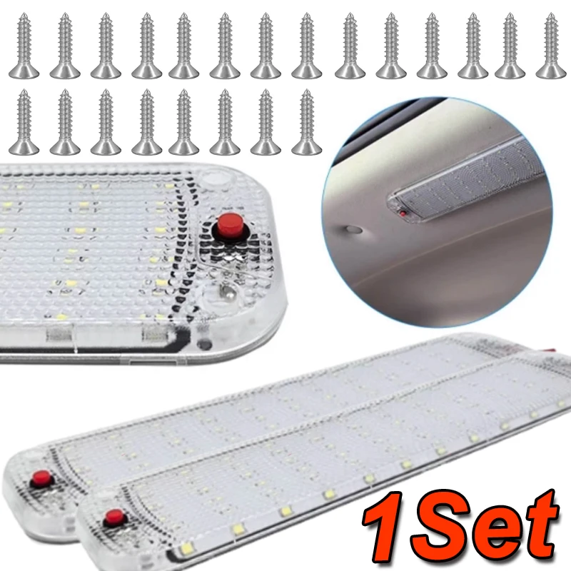 

1 комплект, внутренний светильник автомобиля, 72 бусины, алюминиевый сплав, ультра яркие светодиодные внутренние фонари, 12-80 В, светильник багажника, автоаксессуары
