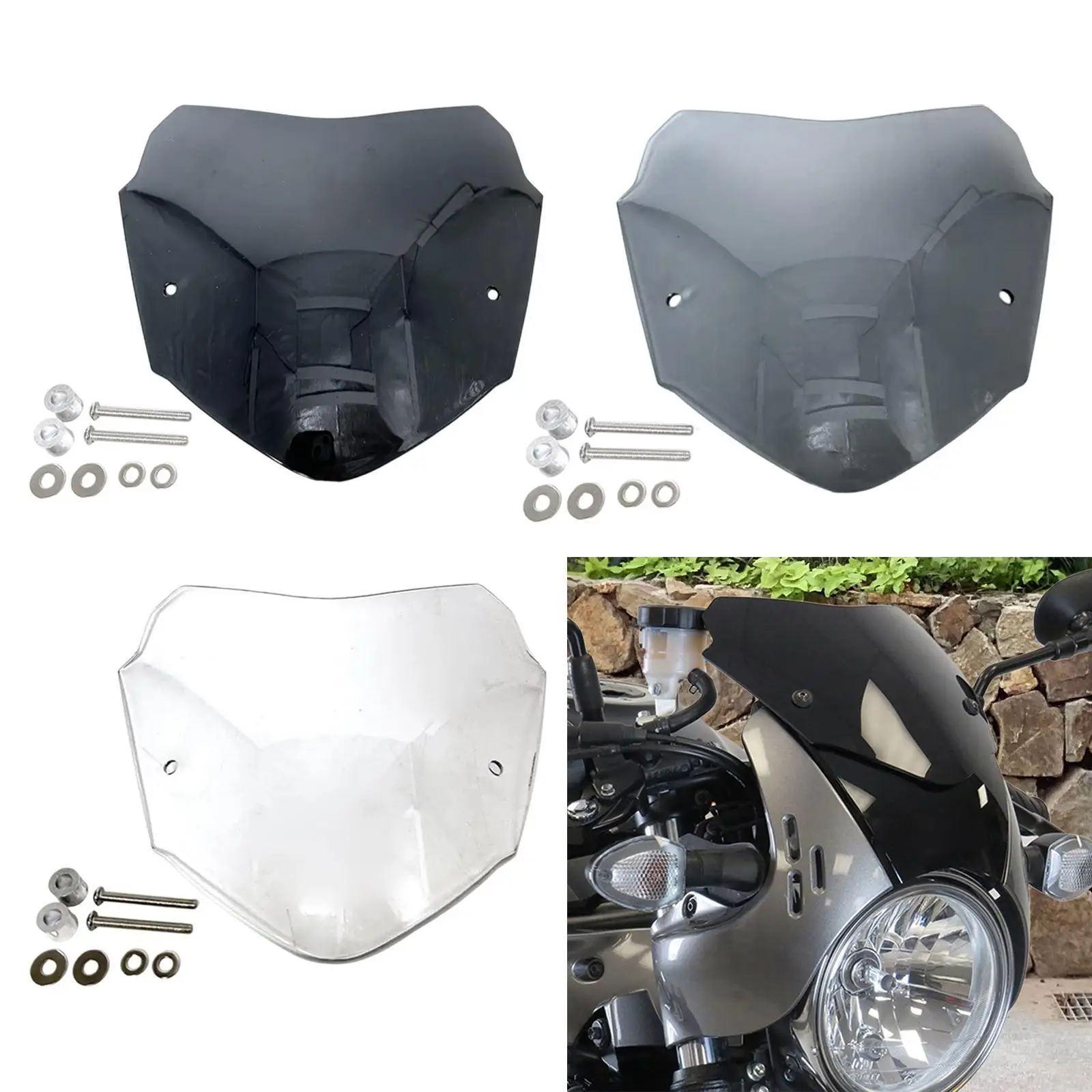 

Motorcycle Windscreen Stylish Universal Motorcycle Windshield Wind Deflector