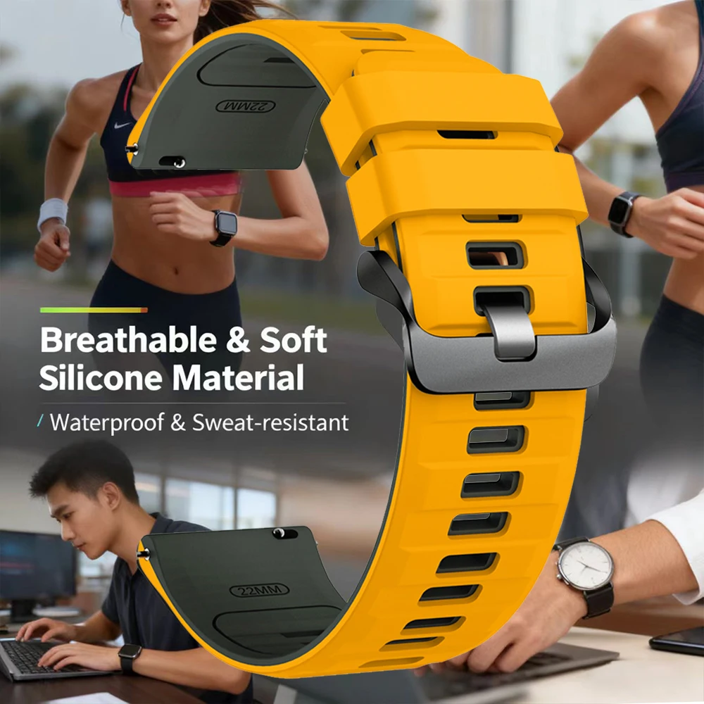 20mm 22mm Watch Strap for Huawei Watch 6 5 4 3 Pro 46mm Band GT7 7Pro GT6 GT5 GT4 46mm GT3 SE GT2 42mm Sports Silicone Bracelet