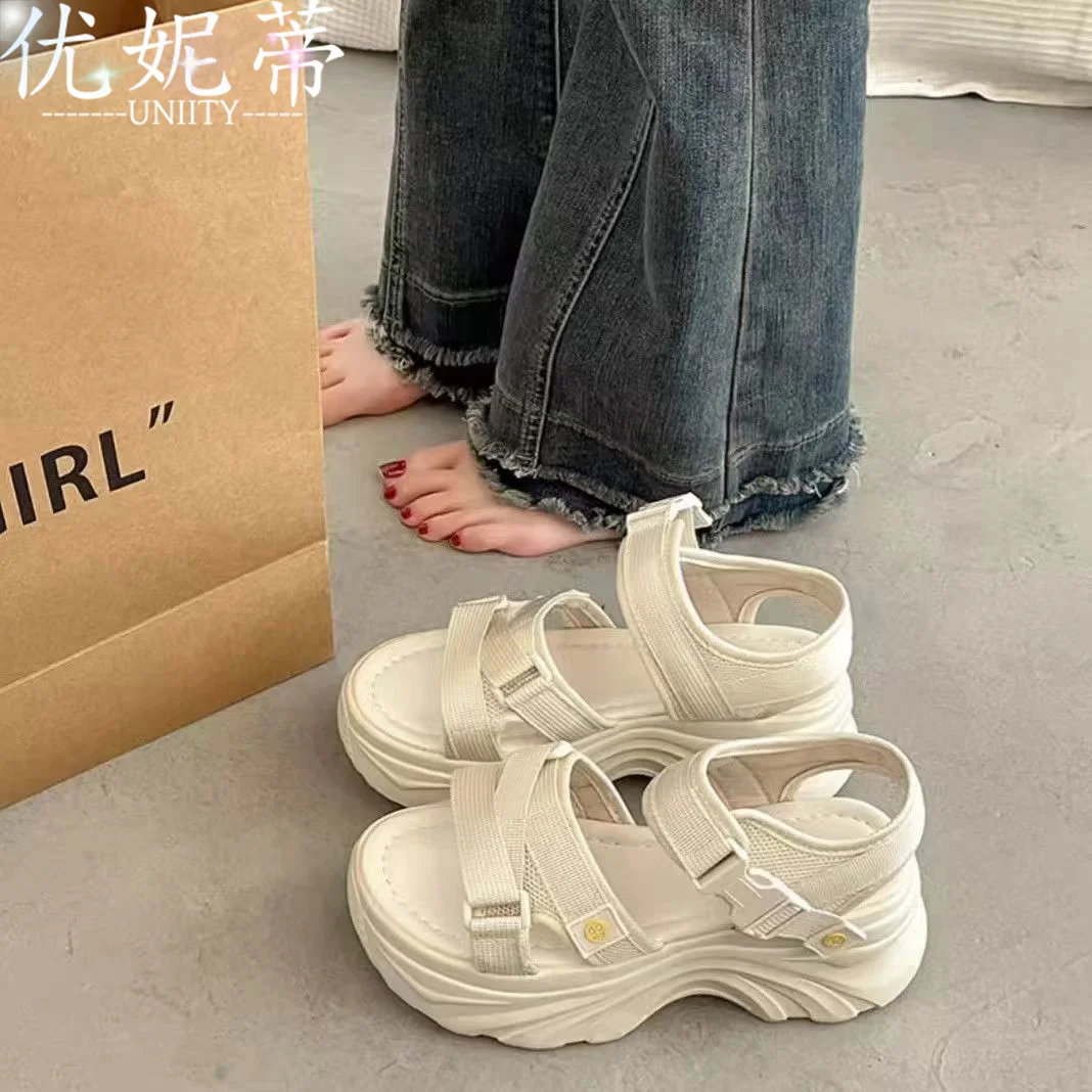 Summer New All-in-one Platform Sports Sandals Fashion Casual Korean Muffin Roman Sandals Women's Shoes