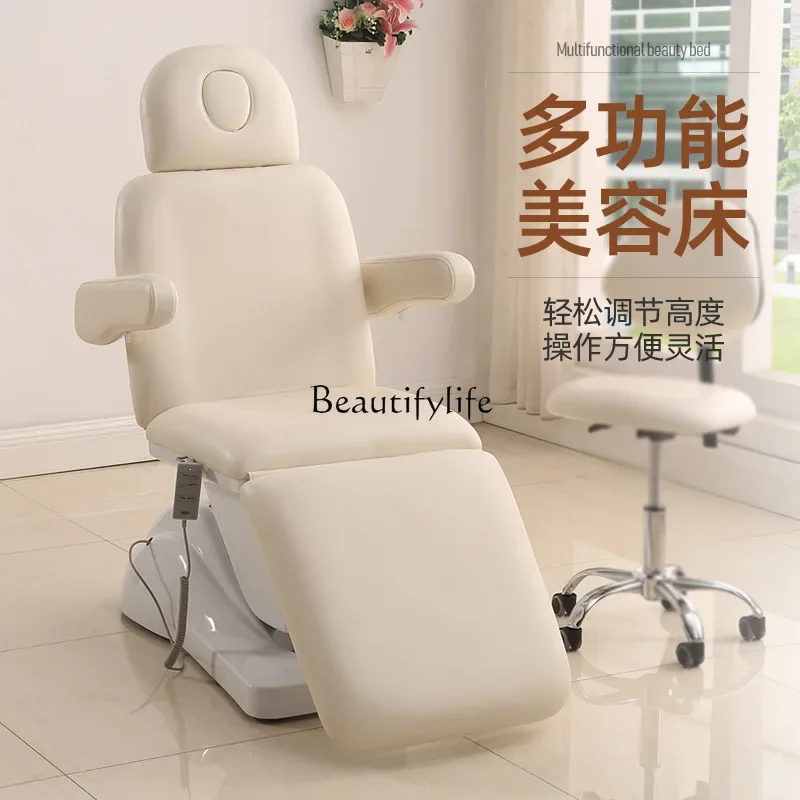 Electric beauty bed embroidery can be heated chair, ear-picking beauty salon special automatic physiotherapy chair