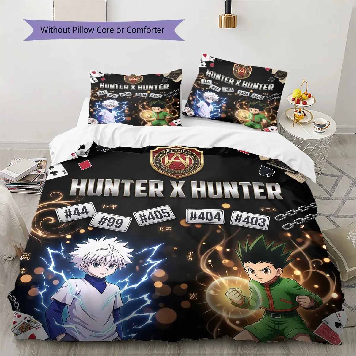 Afbeelding 5: Hunter x Hunter Comfor dekbedovertrek kinderbeddengoedset, extra grote maat kerstcadeaus verschillende maten beschikbaar -HE190