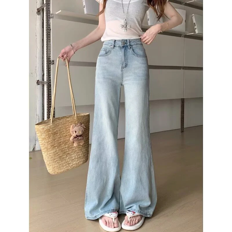 High Waist Bell Bottom Jeans Women's Spring Autumn 2026 New Fashion Sexy Slimming Ladies Flared Pants Casual Style