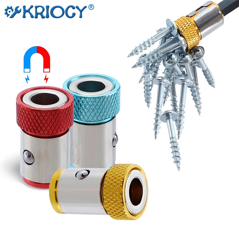 Universal Screwdriver Magnetic Ring 1/4” Universal Metal Screwdriver Drill Bit Magnetic Ring Shank AntiCorrosion Powerful Ring