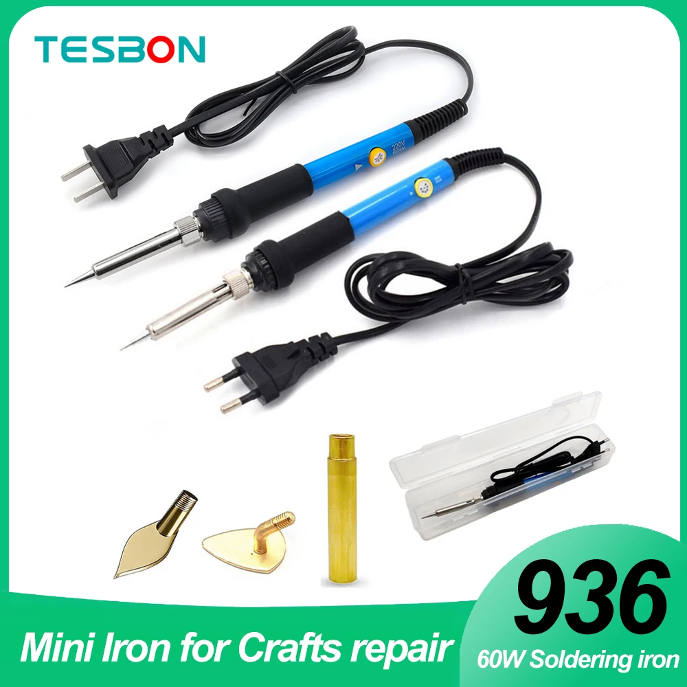 60W Small Tiny Iron for Crafts,Multi functional Mini Soldering iron Patch Clothes Shoes Sewing and Hats Plastic Repair