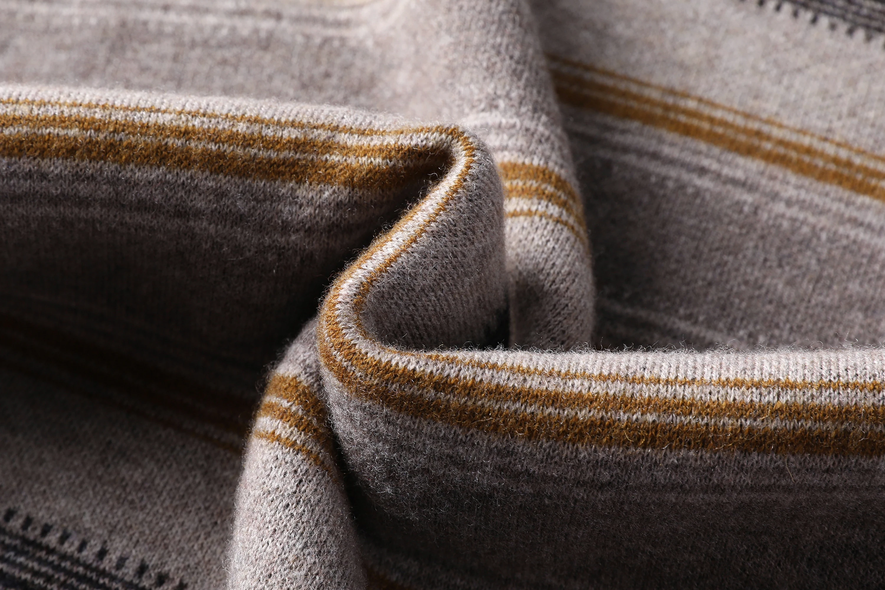 メンズ長袖カシミヤセーター,厚手のワイドストライプセーター,暖かいジャンプスーツ,100% シープウールニット