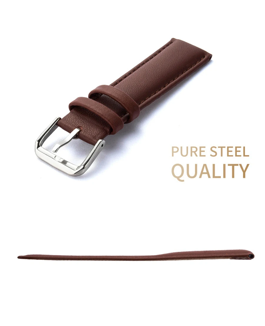 Watch Bands Strap 12mm 13mm 14mm 15mm 16mm 17mm 18mm 19mm 20m 21mm 22mm 23mm 24mm leather Watch band Universal Wristband Strap