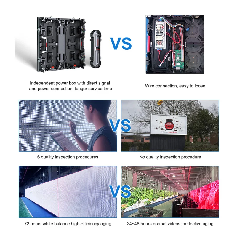 Outdoor LED Video Wall 500x500mm Die Casting Cabinet Giant Waterproof P2.6 P2.97 P3.9  LED Display Rental LED Screen