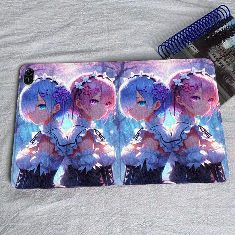 

Rem Anime Beautiful Sparkling For Honor Pad Tab Magic GT GT2 6 X8 V7 V8 X9 8 9 13 X8a X9a Pro 10 12.1 12.5 Inch Tablet Case