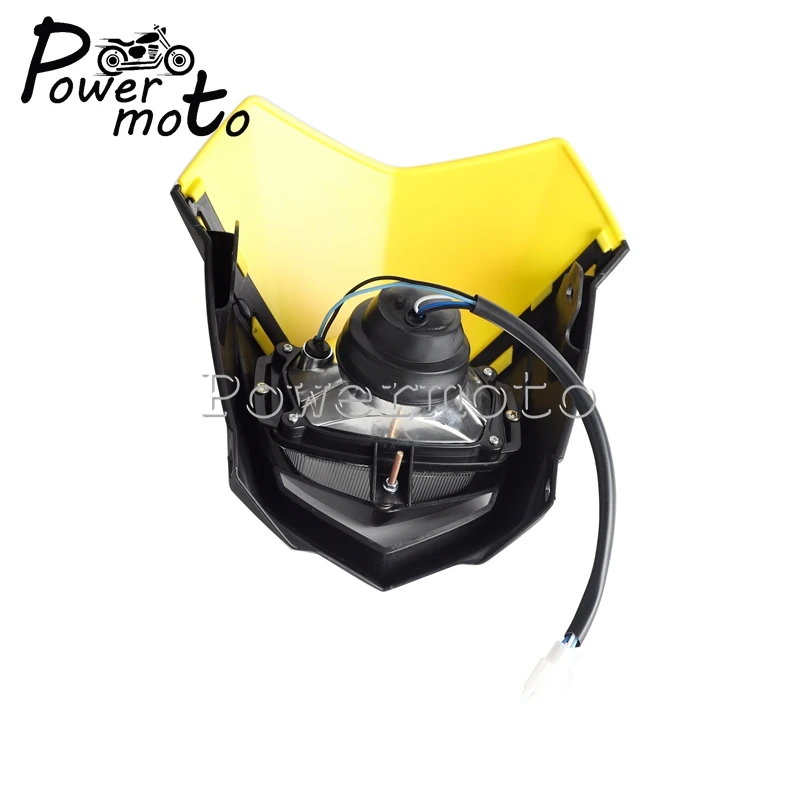 For Honda Yamaha Kawasaki Suzuki DR650 DRZ RM RMZ RM-Z 650 125 250 450 Motocross Plastic Front LED Headlight Fairing Head Lights