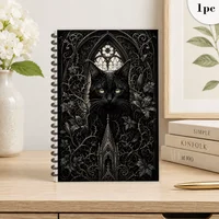 Gothic Black Cat themed Notebook 1pc,Blank Lined Pages, Ideal Gift for Note-Taking, Inspiring for Everyone, Perfect for Students 3