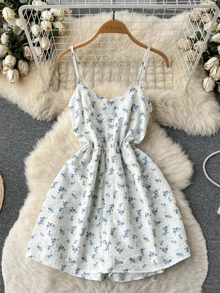 Beach Floral Jumpsuits Women Sleeveless Summer Print Casual Playsuits Fashion Ladies Backless High Waist Shorts Romper