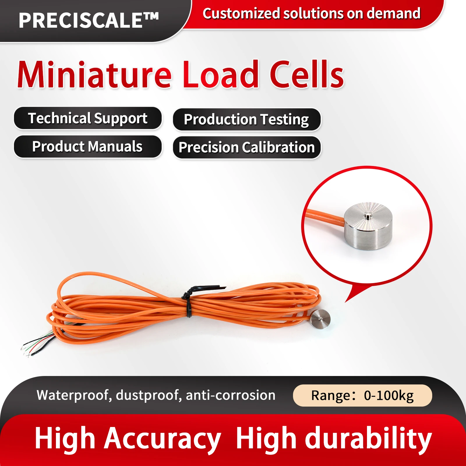 

Mini Load Cell Sensor+Digital Force Gauge,Test Tension and Compression Force,High Precision Weighing Sensor,Alarm Modes
