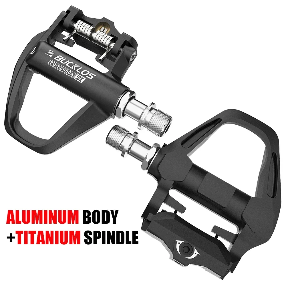 BUCKLOS Bike Lock Pedale Fahrrad Klickpedale für SPD-SL Rennrad Selbstsicherndes Pedal mit Stollen Fahrradzubehör – Detail 11