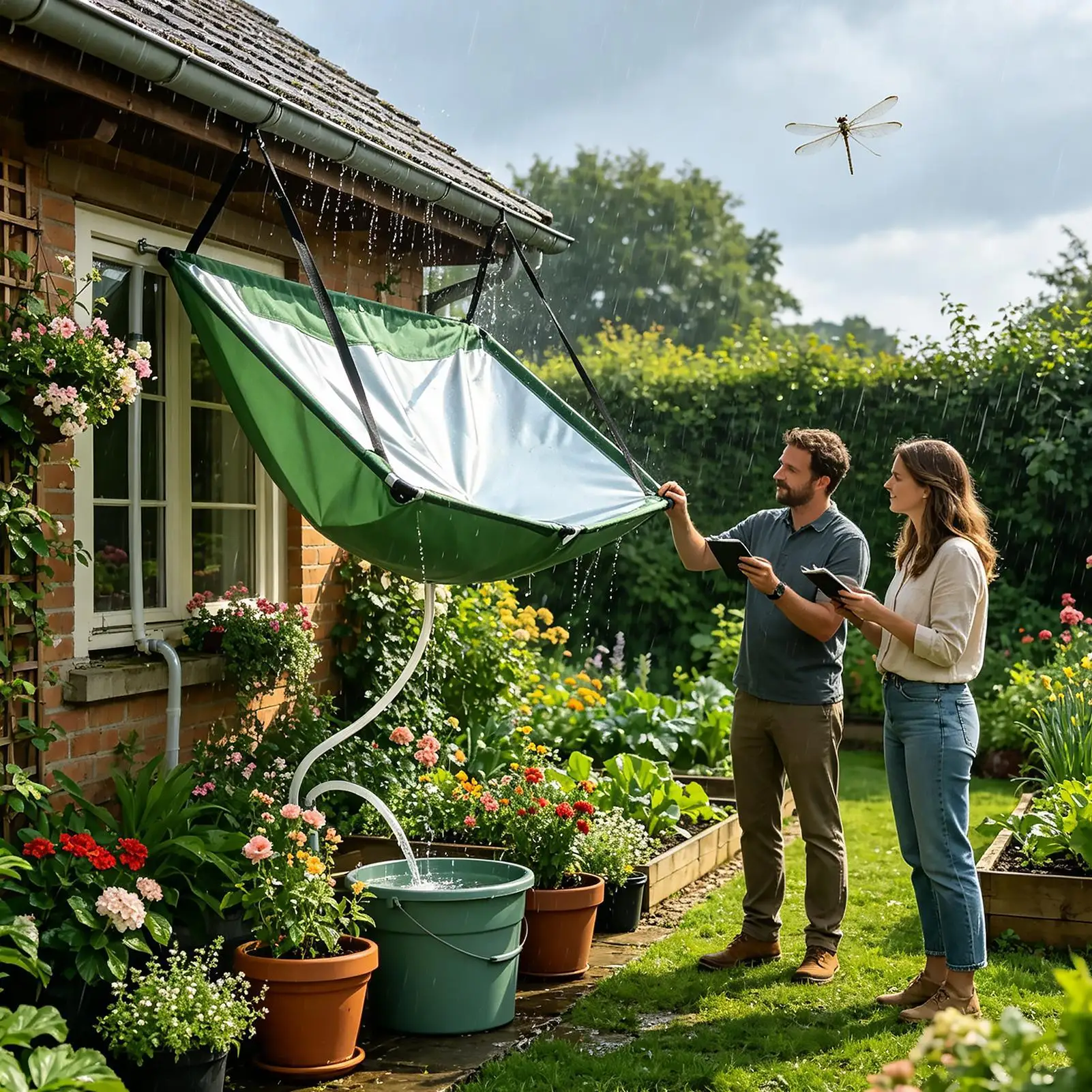 Outdoor Camping Water Filter - Garden Water Harvester Cloth Rain Collector