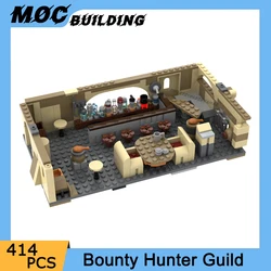 MOC Star Movie Series Hunter Guild Scene Model Building Blocks Bar Street View Architecture DIY Assembly Bricks Toys Xmas Gifts