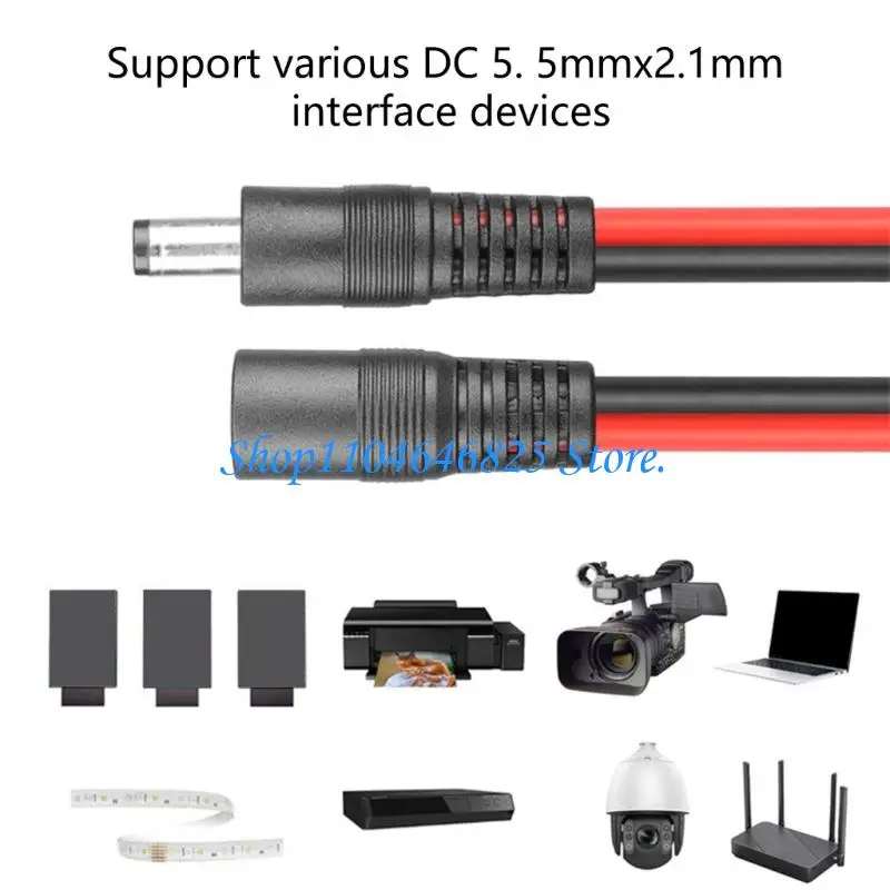 14AWG Industrial Power Cord Extenders 40CM Length 10A Protecting Quickly Disconnects Power Cable