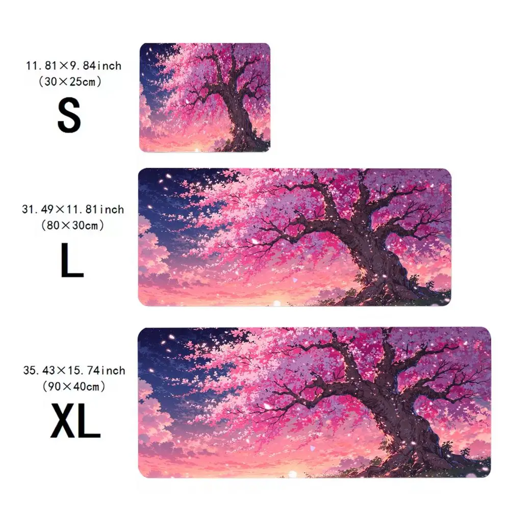 Tapis de souris arbre de fleurs de cerisier tapis de souris de jeu antidérapant multi-tailles Gamer e-sports tapis de souris jeu clavier mécanique tapis de bureau XXL