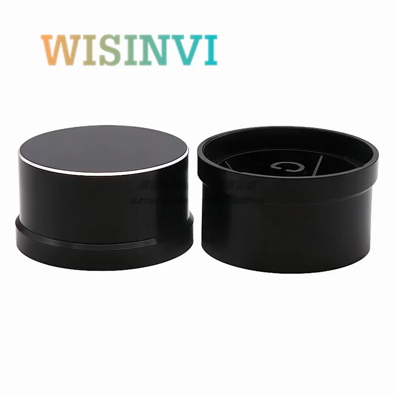 2PCS 46.2X24.5mm Aluminum alloy knob D-axis potentiometer knob cap HIFI power amplifier stereo knob cap half axis inner hole 6mm