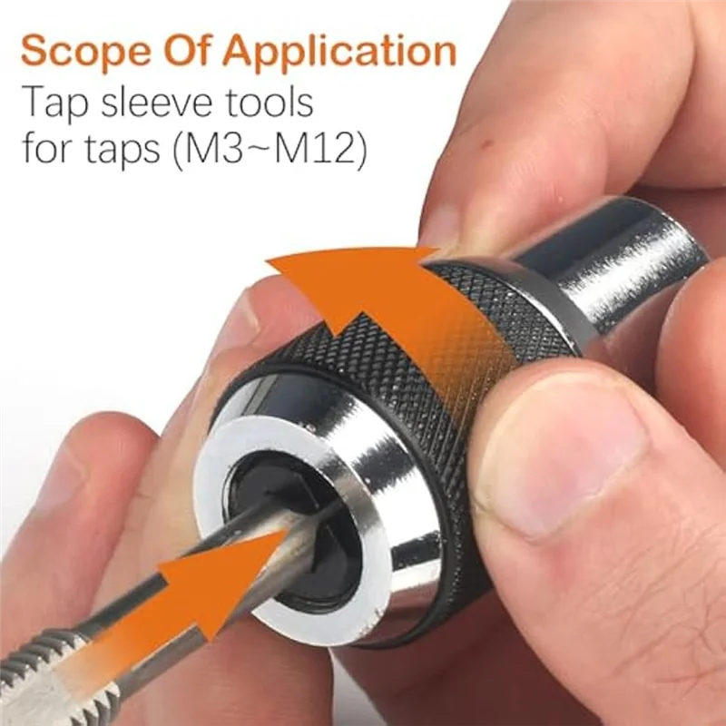 A55F-2PCS Tap Socket Set, Extraction Tool With Adjustable Jaws, Suitable For Taps, Reamers, Screw Extractors