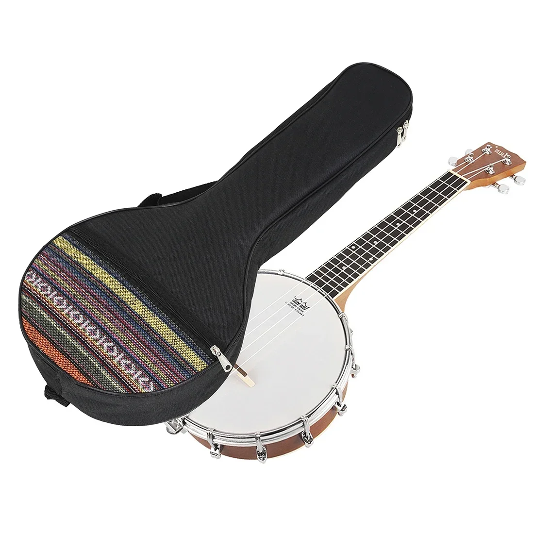 IRIN 4-String Banjo Gig Bag Concert Ethnic Style Plus Cotton Carrying Bag Case Banjo Ukulele Backpack Bag Instrument Parts