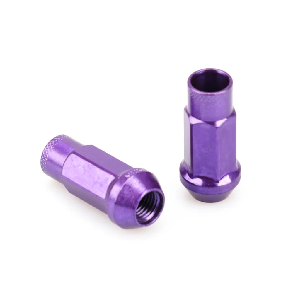 Rennwagen-Modifikation Offene Radmuttern 50MM 17mm Sechskant für Chevrolet Subaru Hyundai 20 Stück Radmuttern M12x1.5 Stahl Bunt – Detail 11