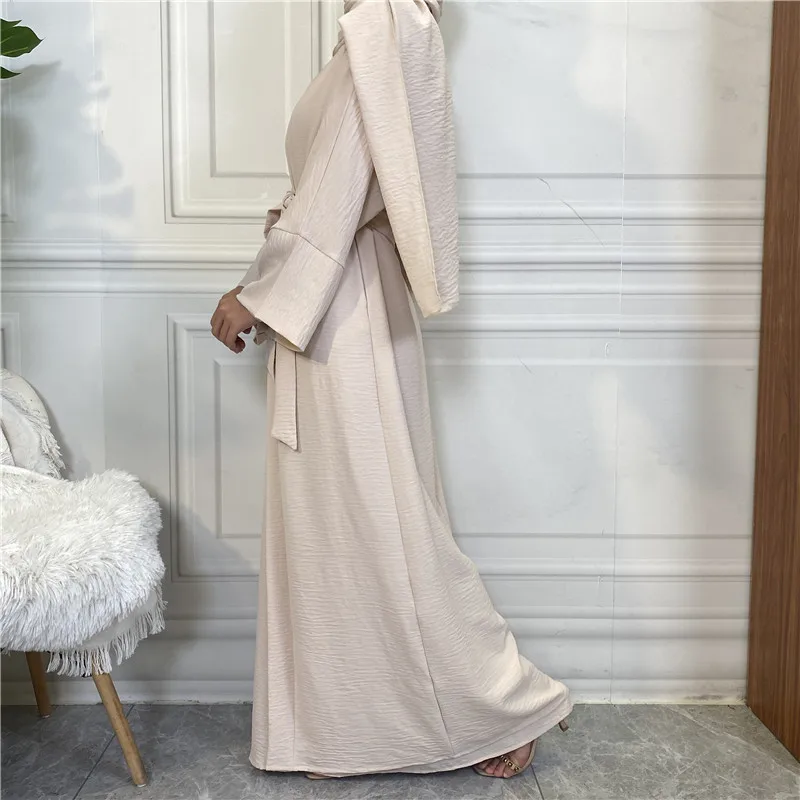 Modest Women Open Abaya Kaftan Dubai Turkey 2 Piece Muslim\'s Set Luxury Islam Robe African Dress Kimono Morocco Clothing Caftan