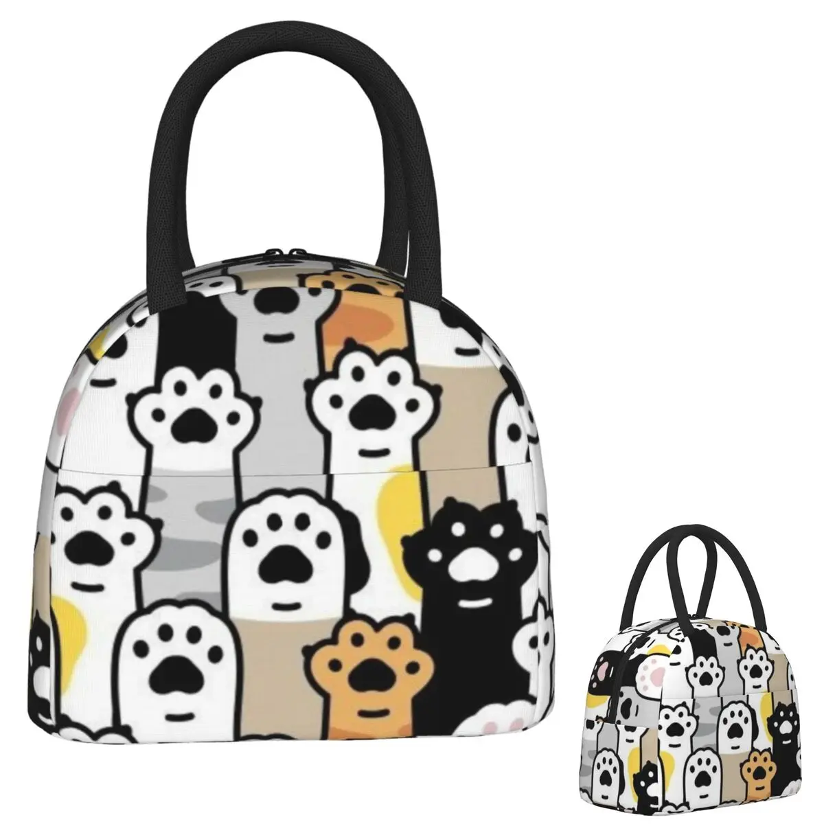 

Cat Paw Lover Insulated Lunch Bag for Women Kids Portable Food Boxes Thermal Lunch Box Tote