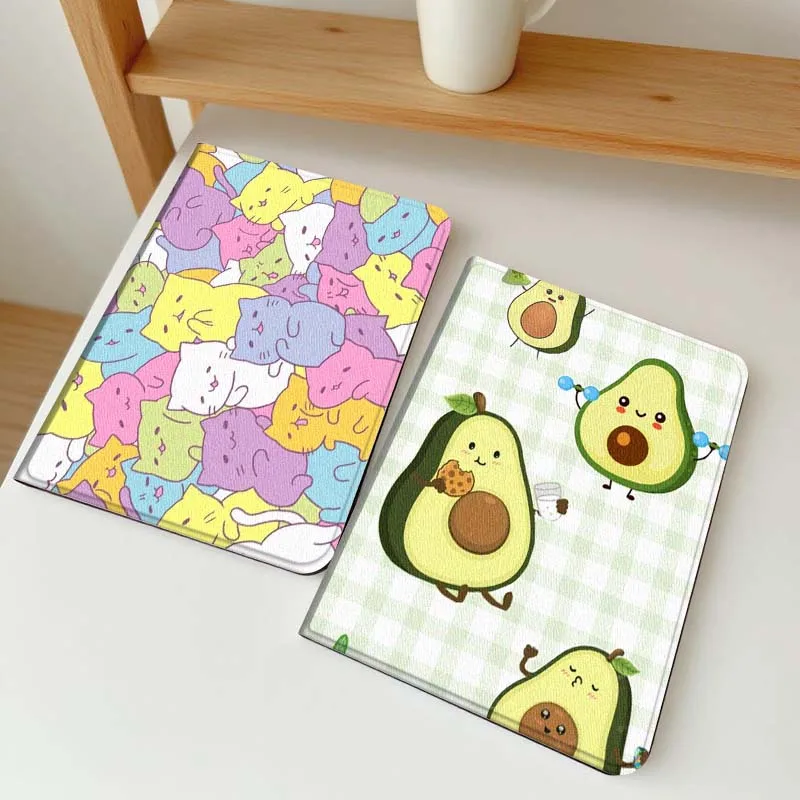 

Cartoon Cat Cow Oil Fruit Art Gift For Samsung Galaxy Tab A7 A A8 A9 A11 S6 S11 10.1 10.4 10.5 Inch Lite PLus Soft Tablet Case