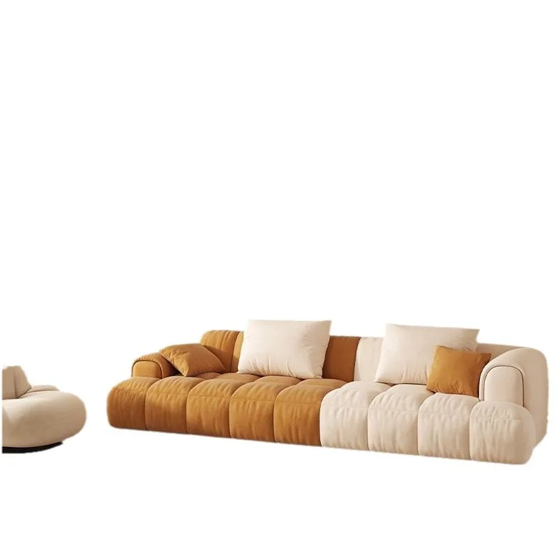

Puffs, leather, sofa, Italian, minimalist, small apartment, living room, retro