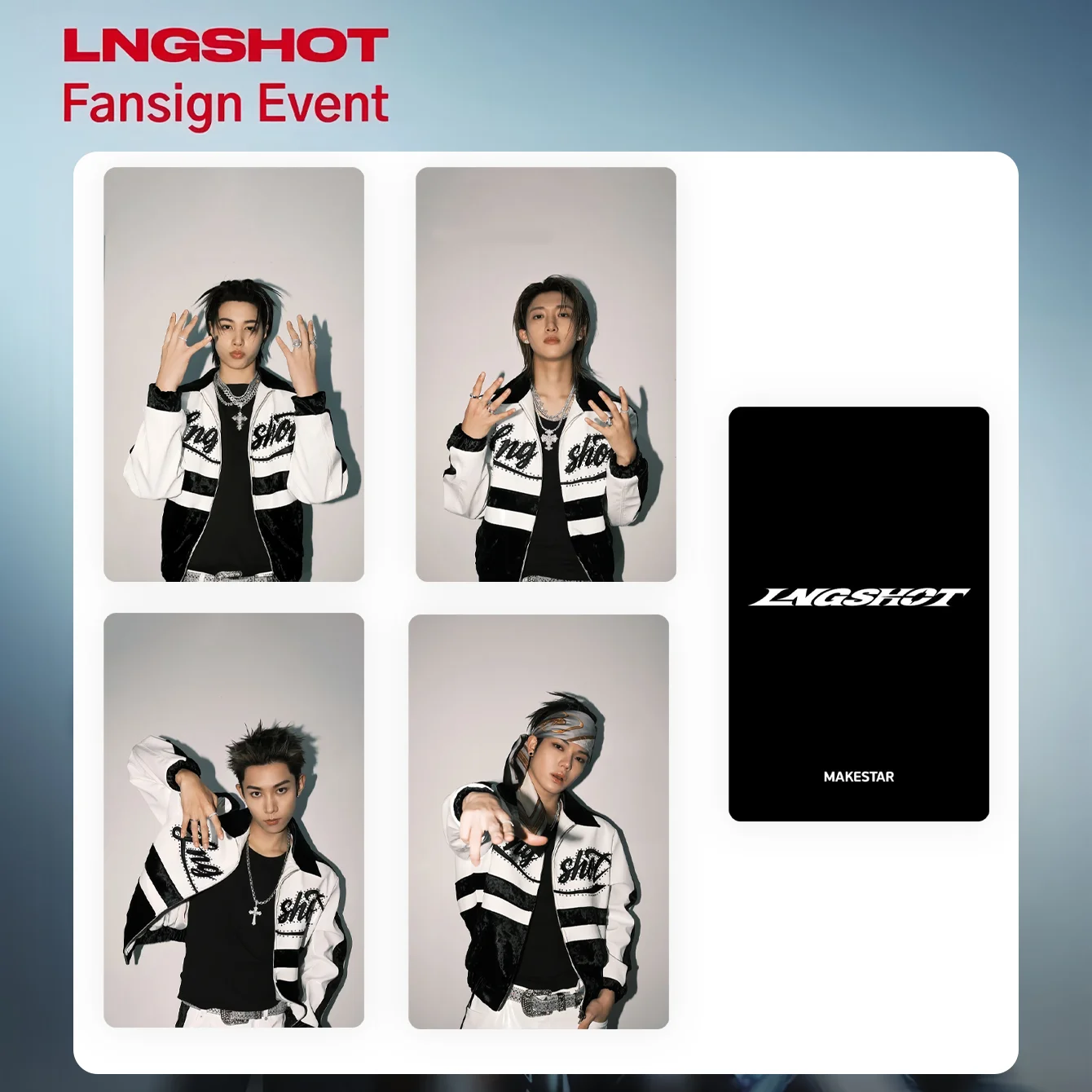 LONGSHOT "LONGSHOT" Makestar Fansign Event Photocard, Set de Tarjetas Coleccionables de Fotos de Miembros de Grupos Kpop, Regalo Coleccionable para Fans