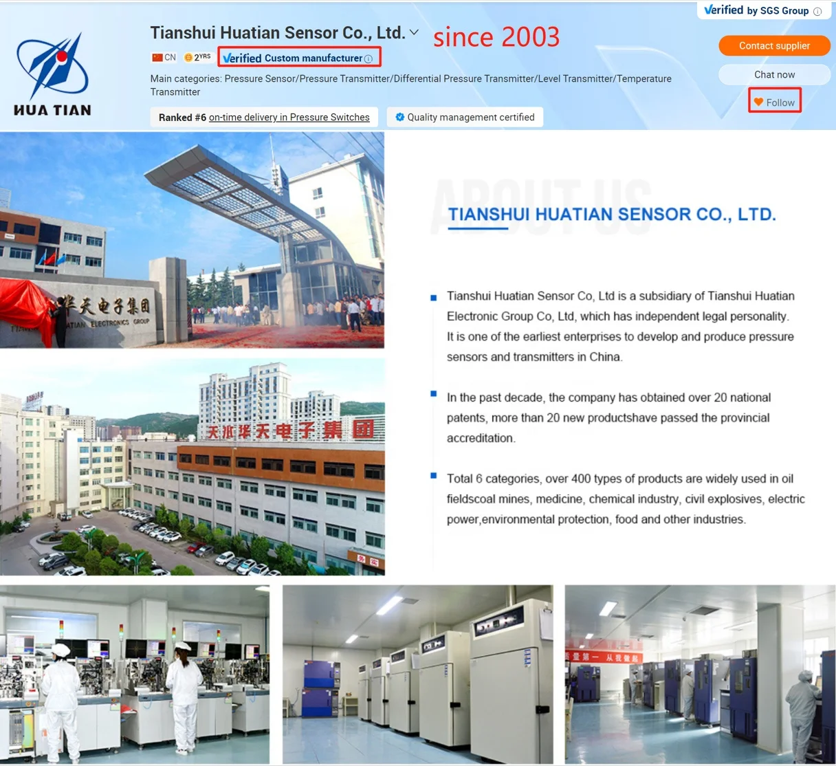 Huatian CYX23P Flat Film Sensitive Air Vacuum Fuel Pressure Sensor G1/2 High Quality Pressure Sensors view 6