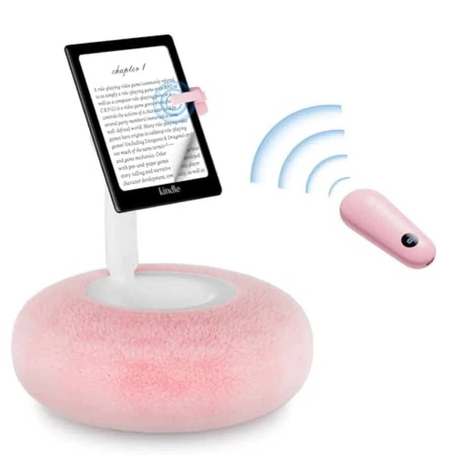 

Магнитный держатель для Kindle с функцией переворачивания страниц, удобная подушка-подставка для чтения Kindle, поворот на 360 градусов ° Регулируемый держатель для телефона для кровати, маленькая подставка для телефона