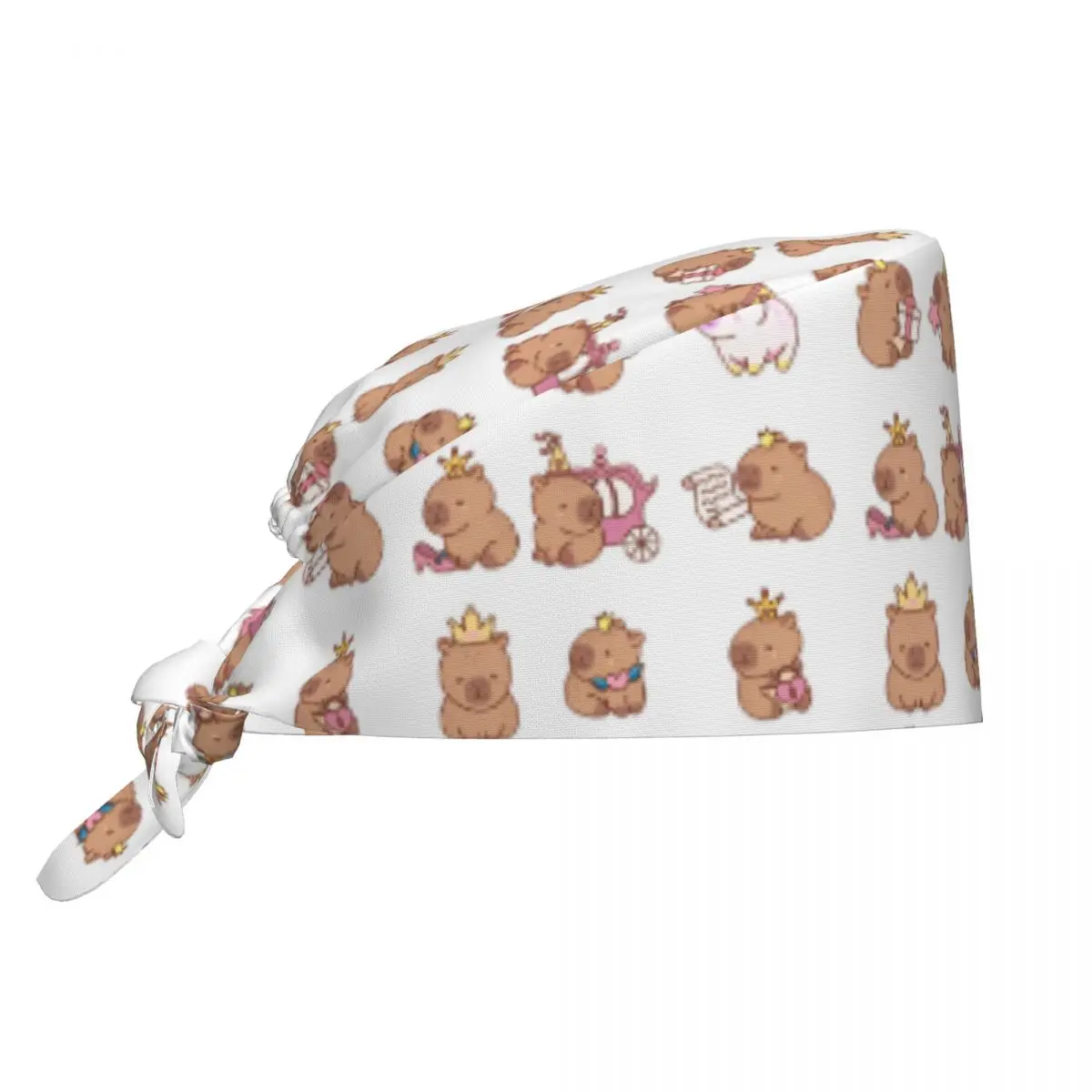 Capybara Pun Be Happy Operator Nursing Surgical Cap Animal Lover Pet Grooming Nursing Work Hats Cap Fashion Men Women Scrubs Hat