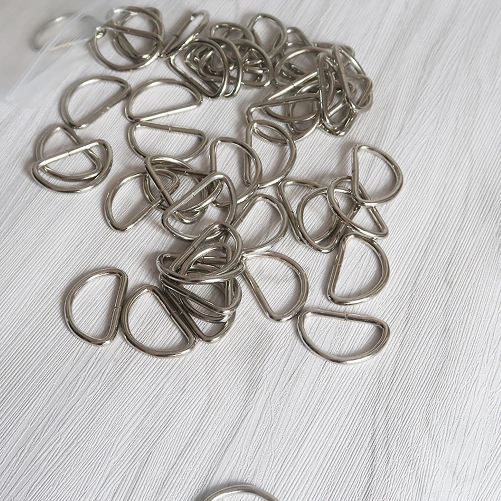 

20Pcs D Ring Metal Shoulder Strap Accessories Multipurpose for Luggage Clothes Backpack Belt Silver Anti-Skid Design