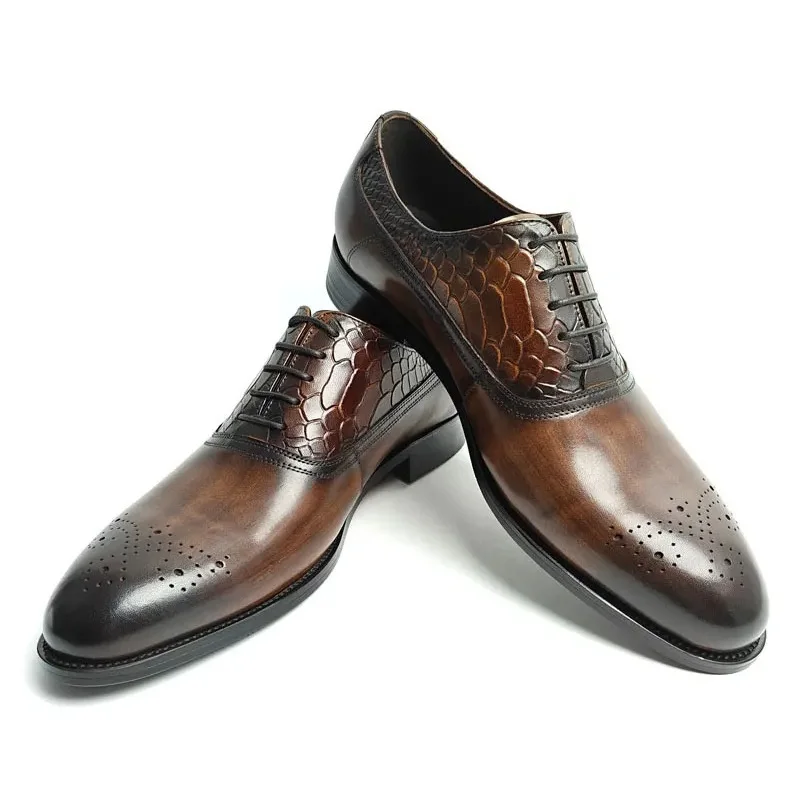 

Elegant Dress Shoe For Men Good Quality Round Toe Office Business Wedding Man Wearing Height Increasing Footwear Genuine Leather