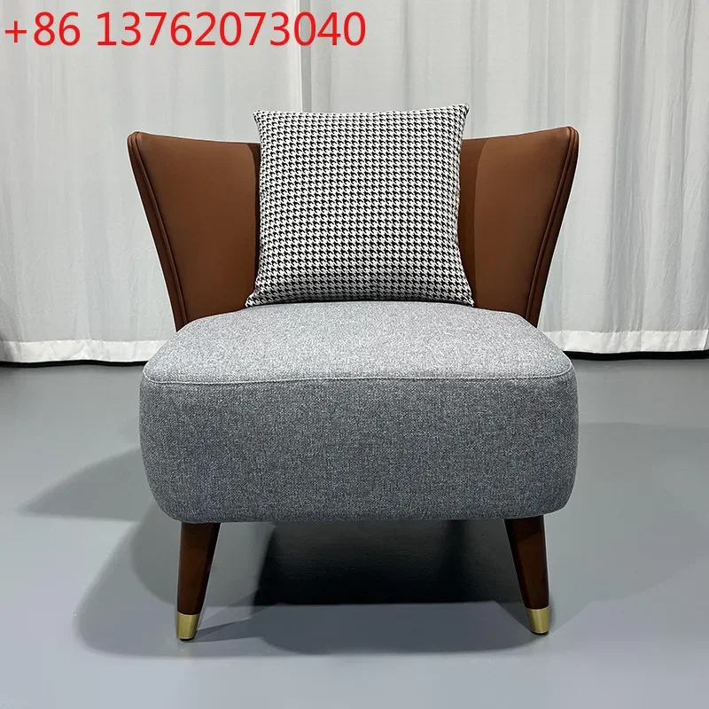 

Nordic Modern Simple Fabric Sofa Chair Living Room Bedroom Balcony Lazy Sofa Makeup Chair