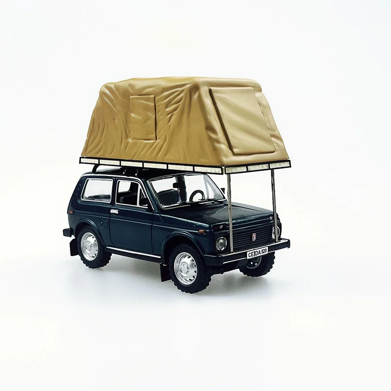 Diecast 1/43 Scale Lada Niva Camper Alloy Car Model Collection Souvenir Display Ornaments Vehicle Toy