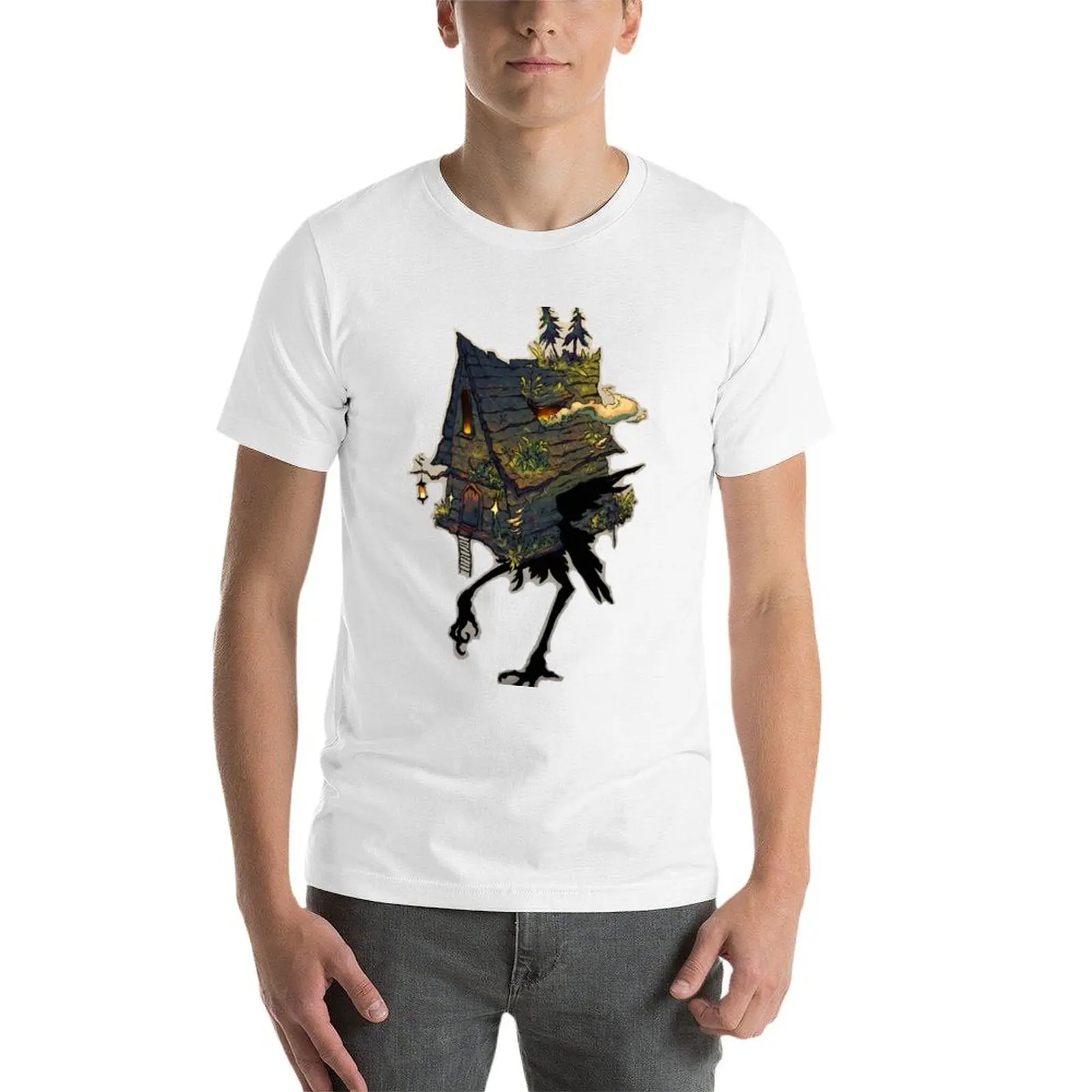 بابا ياجا تي شيرت تي شيرت رجل عادية تي شيرت شخصية تي شيرت