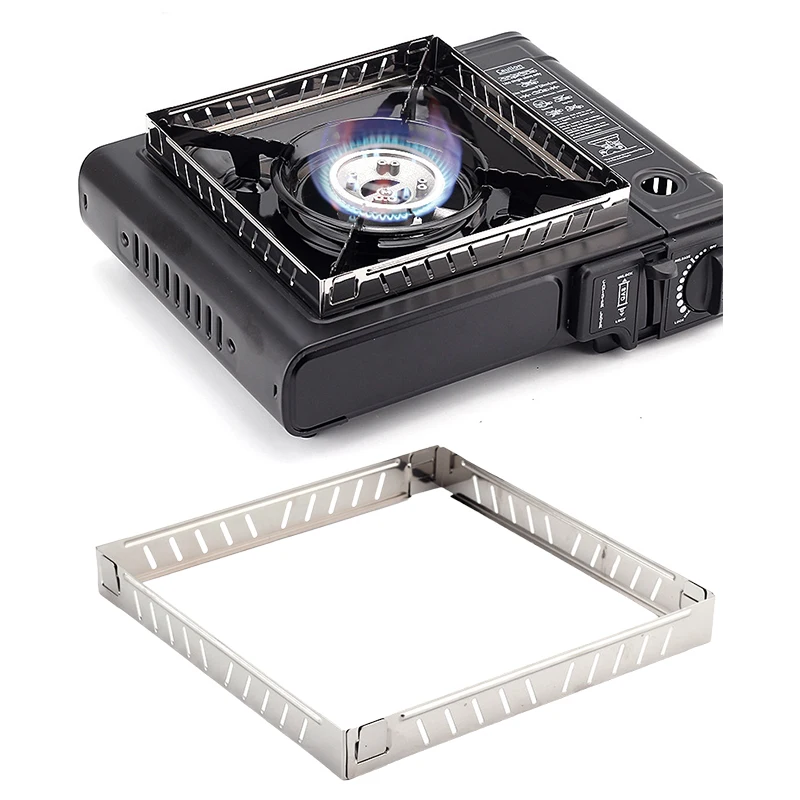

Outdoor Gas Stove Windproof Screen Stainless Steel Combination Detachable Windproof Ring Camping BBQ Cooking Burner Windshield