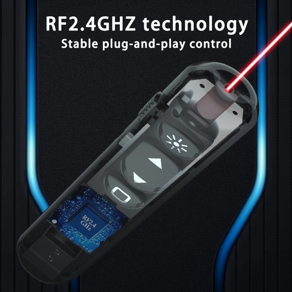 Laser Flip Pen Wireless Presentation PPT Flipper USB Pointer with Remote Control IR Presentation Pen for Projector Slide Show