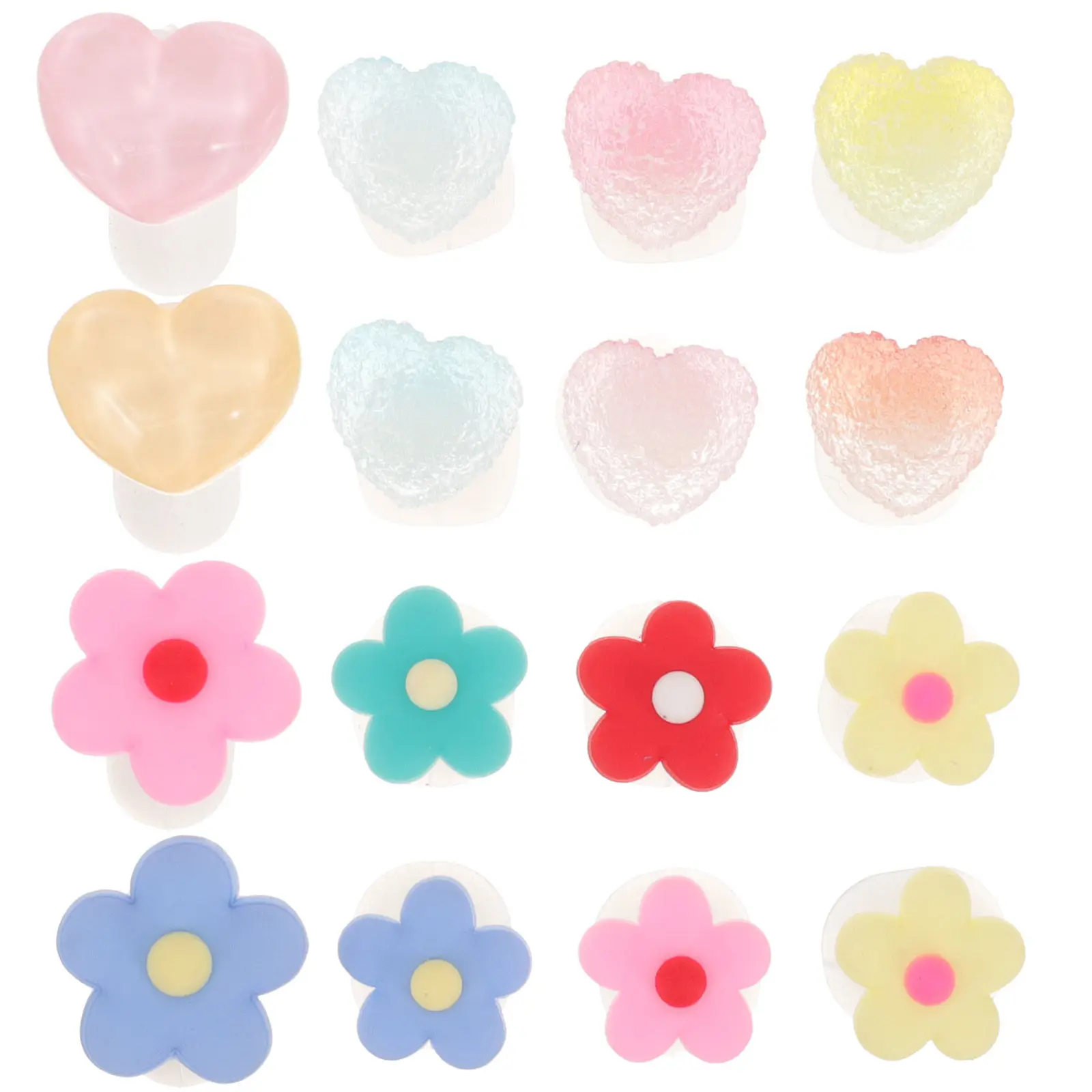 

16Pcs Silicone Toe Separators Flower Design Reusable Soft Pedicure Nail Polish Tools Toe Dividers for Women Nail Supplies