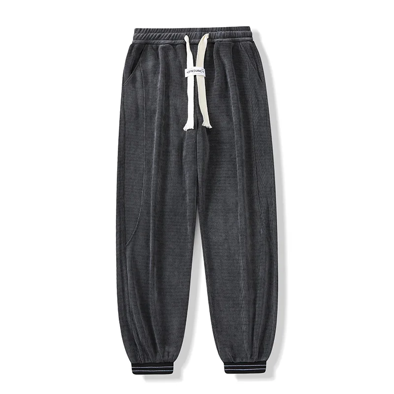 

Dark Gray, Black, Khaki 2023 Spring And Summer New Young Men's Casual Nine-Point Pants Loose David Pants